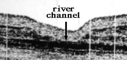 Our CHIRP image showing the ancient river channel