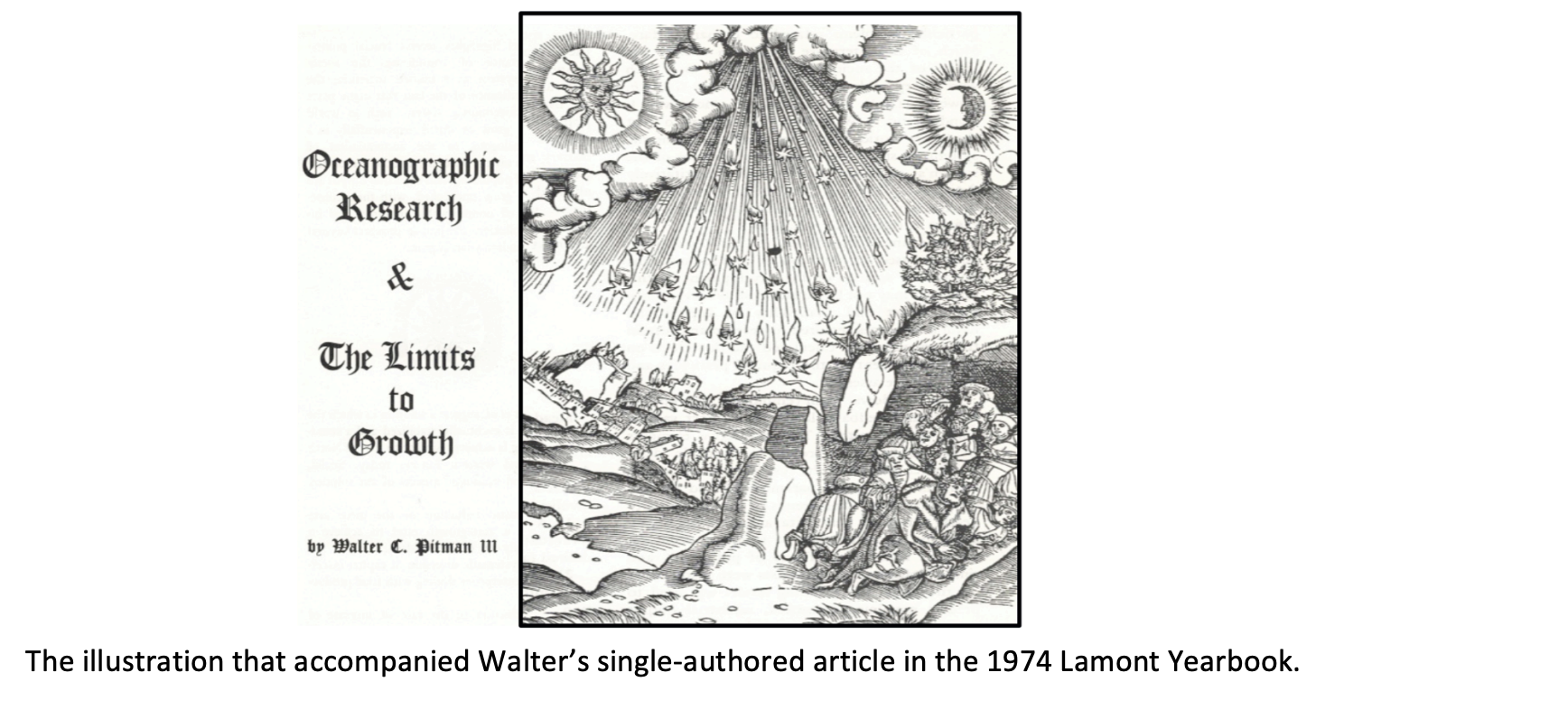 illustration from Walter's article in the article in the 1974 Lamont Yearbook