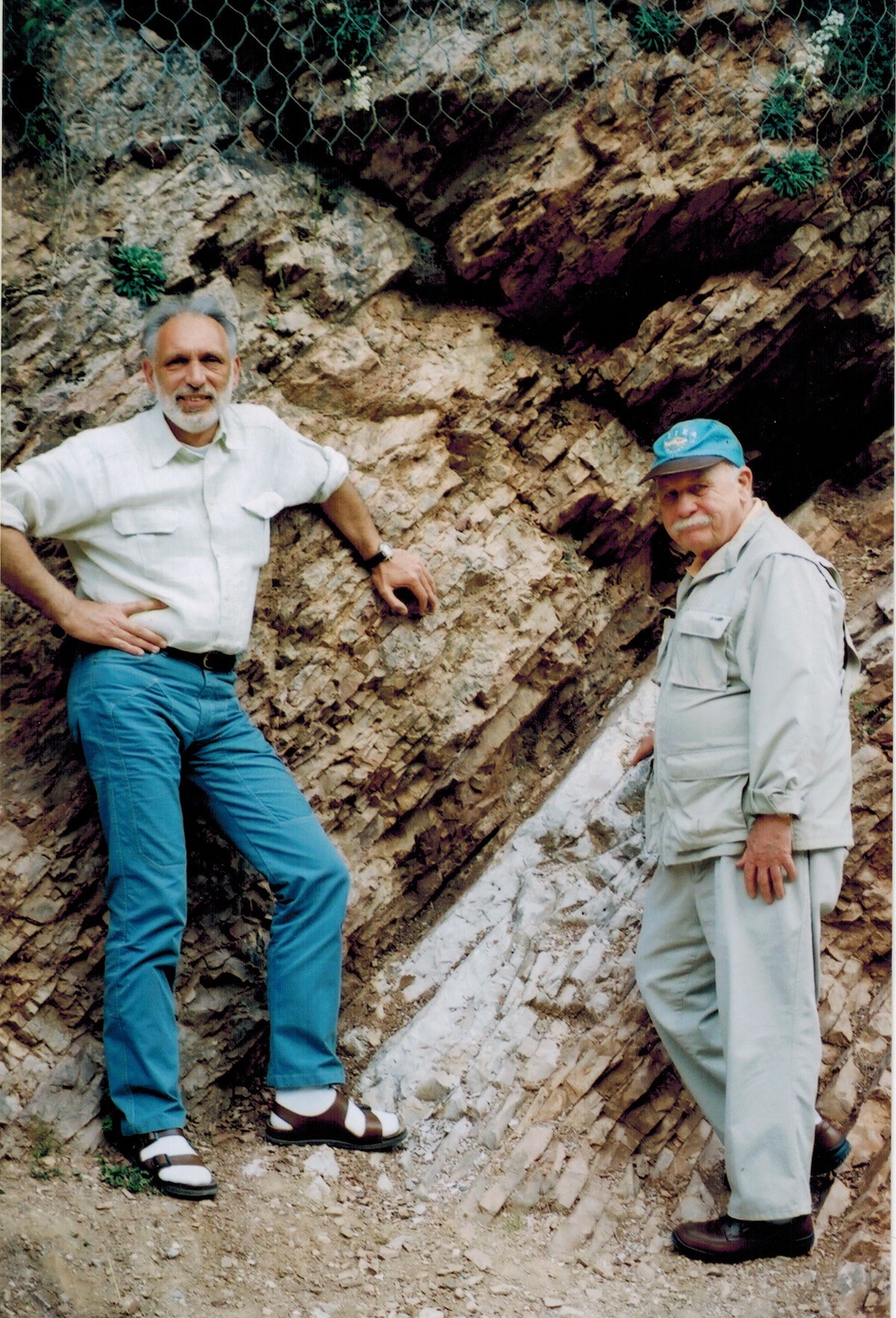 Walter and Nevio at “Bottaccione section, K/T boundary, Gubbio.